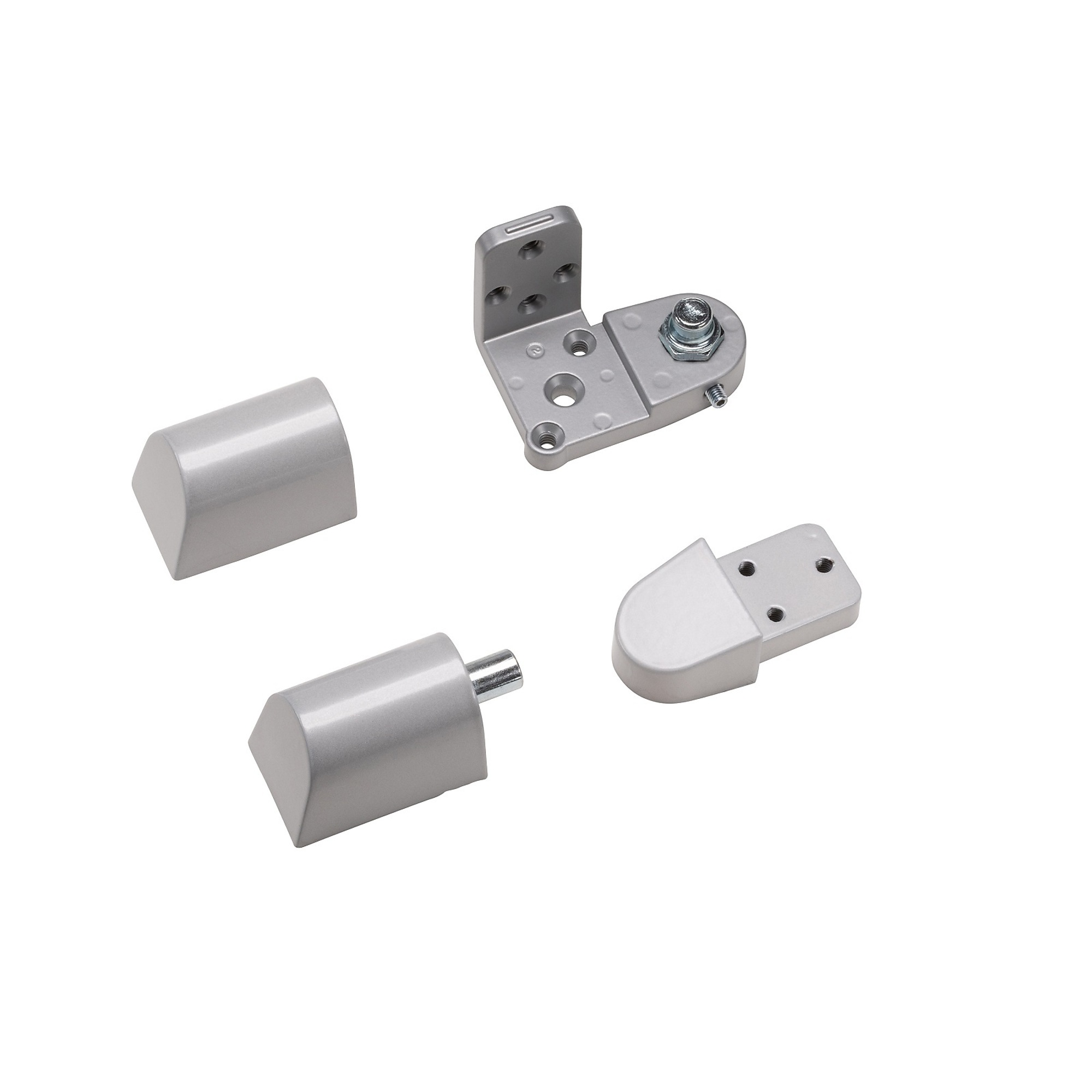 Global Door Controls Pitco Style Offset Door Pivot Hinge Set — 3/4in., Aluminum, Left Hand, Model# TH1114KM-LH-AL